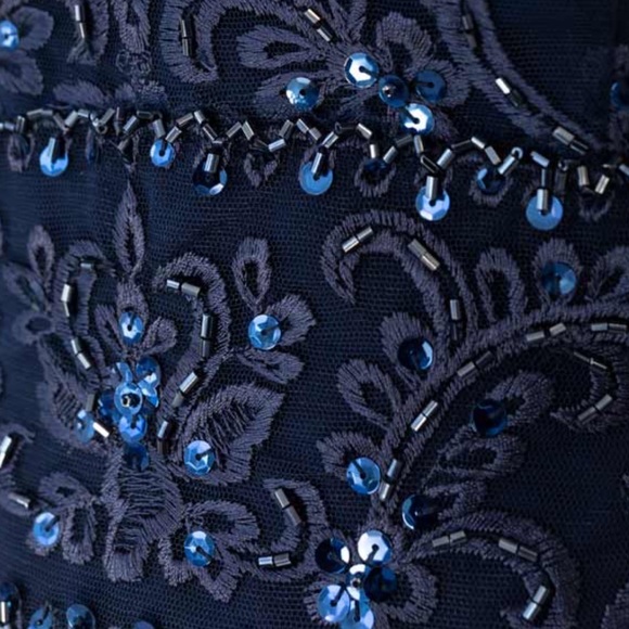 Kennedy Blue “Jasmine - Beaded” Bridesmaids Dress - Slate Blue - Picture 4 of 5